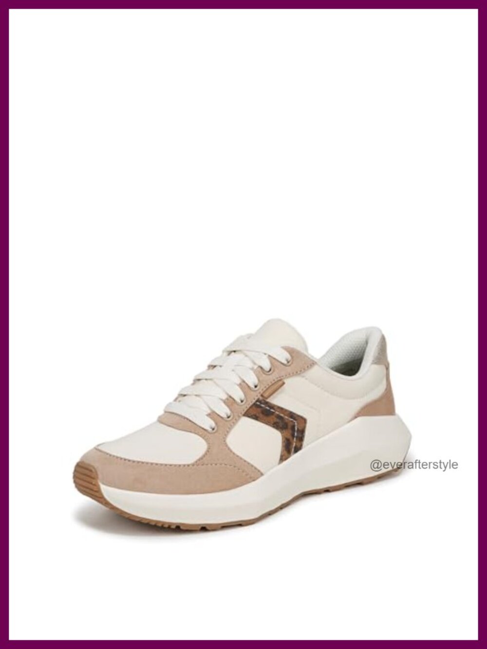 Womens Retro Platform Sneakers Lace Up Microfiber Tennis Shoes